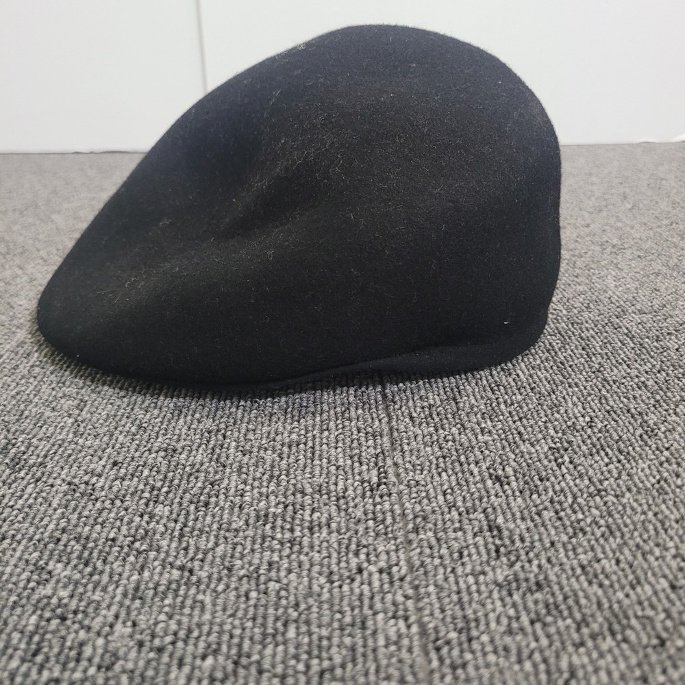 Unbranded One Size Wool Flat Cap Mens Black Newsboy Ivy‎ Cabbie Hat Solid